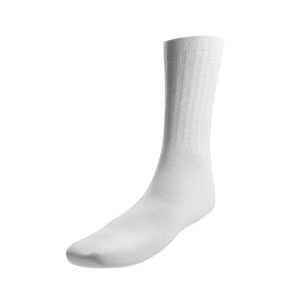 Crew Socks White 6-8 24 Pairs Socks by Color Wholesale