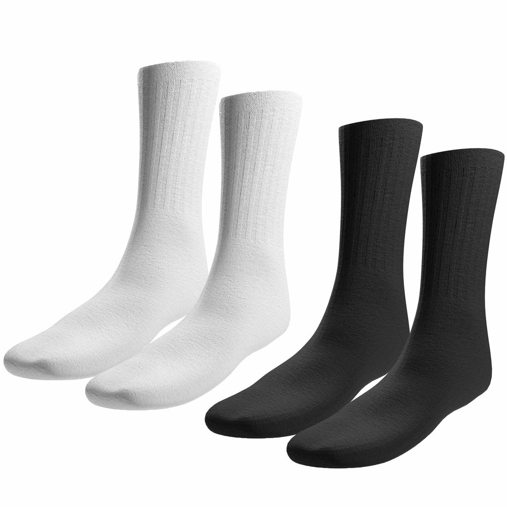 Crew Socks White 6-8 24 Pairs Socks by Color Wholesale