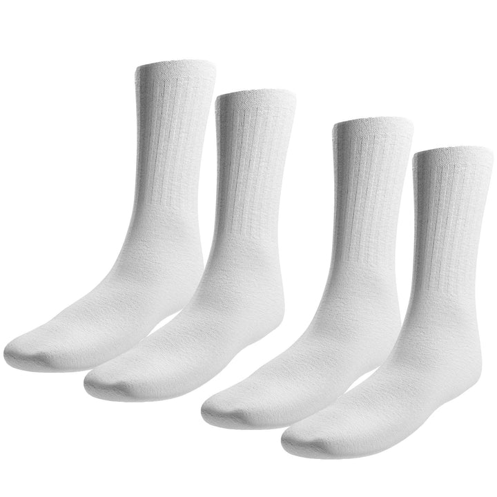 Crew Socks White 6-8 24 Pairs Socks by Color Wholesale