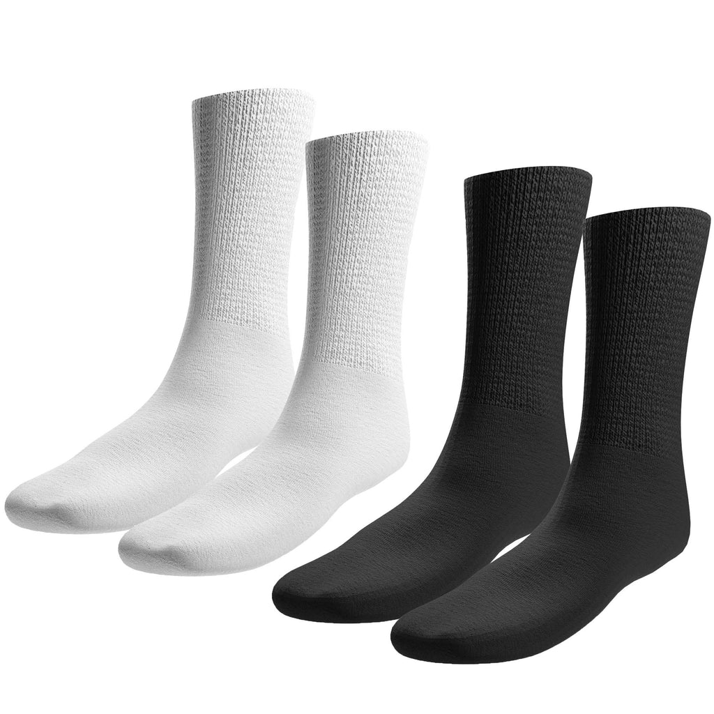 Diabetic Socks White 9-11 24 Pairs Socks by Color Wholesale