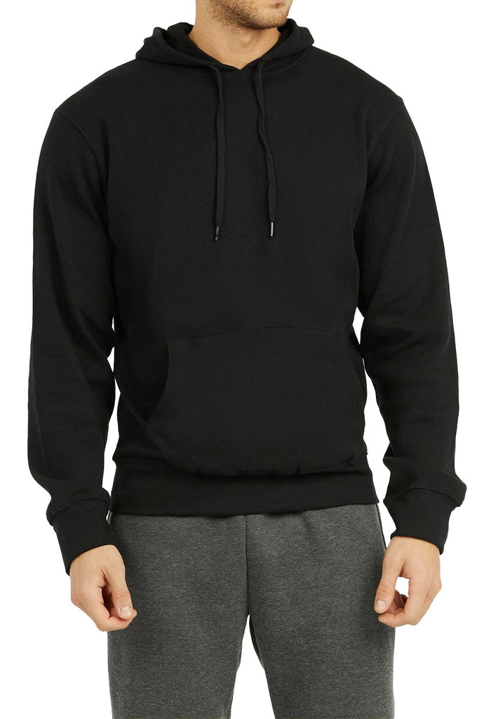 Men's Waffle Fabric Pullover Hoodie