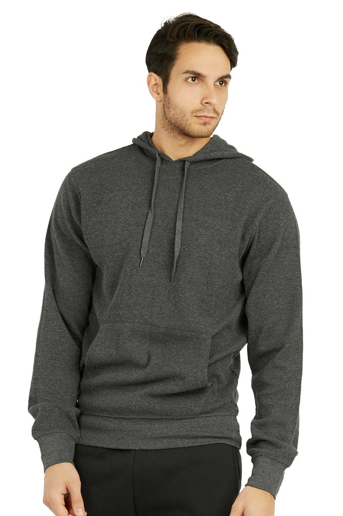 Men's Waffle Fabric Pullover Hoodie