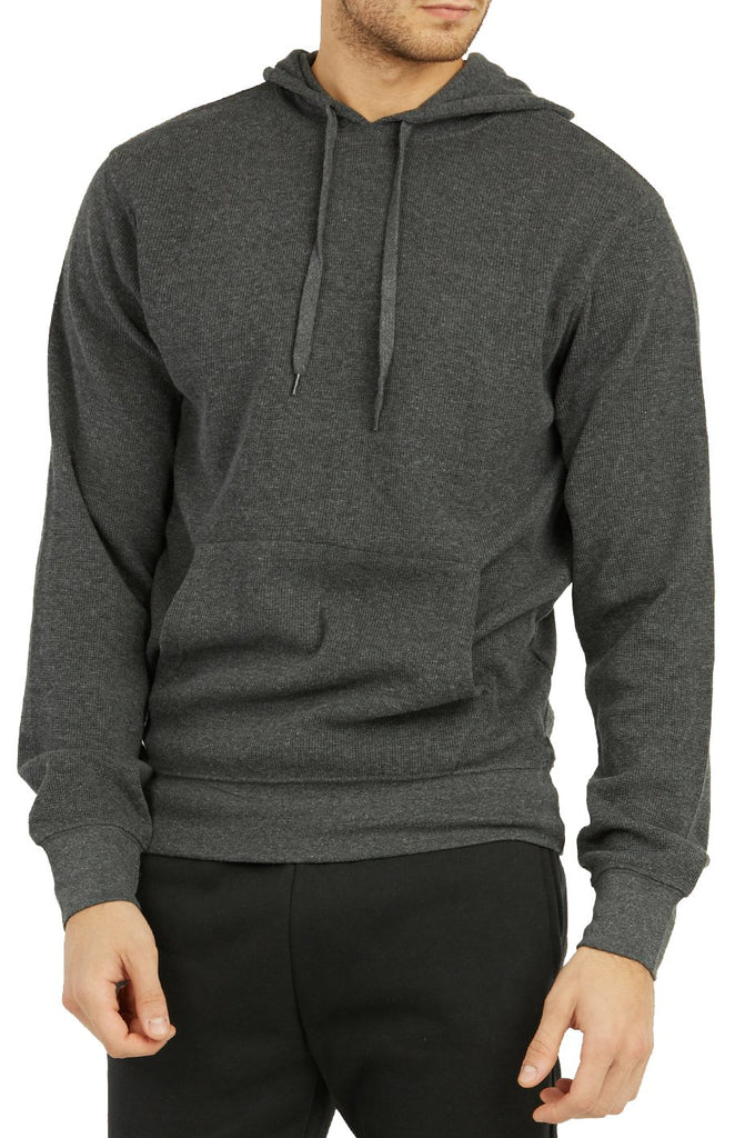 Men's Waffle Fabric Pullover Hoodie