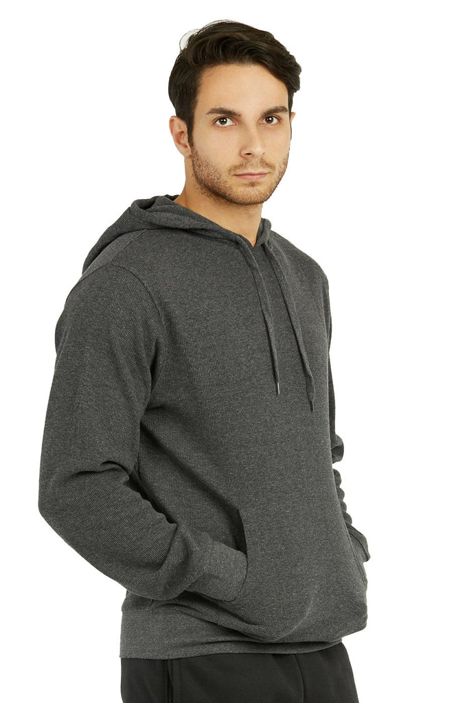 Men's Waffle Fabric Pullover Hoodie