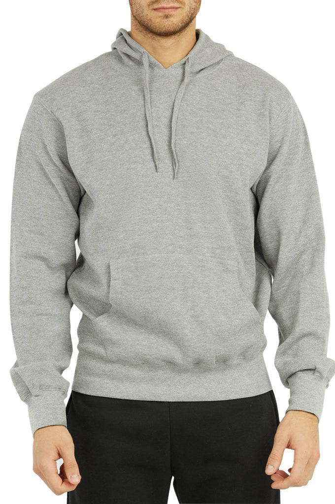 Men's Waffle Fabric Pullover Hoodie
