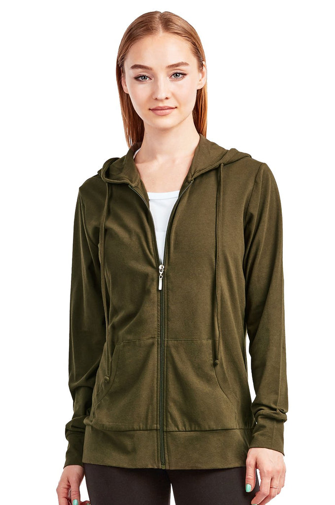 Women's Thin Zip-Up Hoodie Jacket