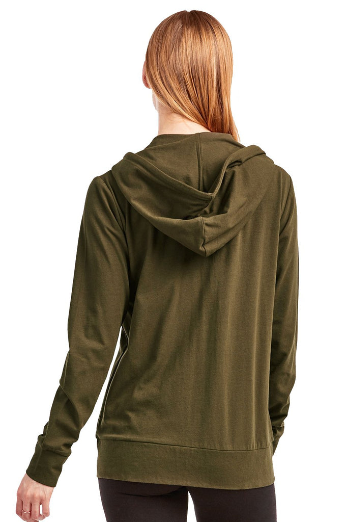 Women's Thin Zip-Up Hoodie Jacket