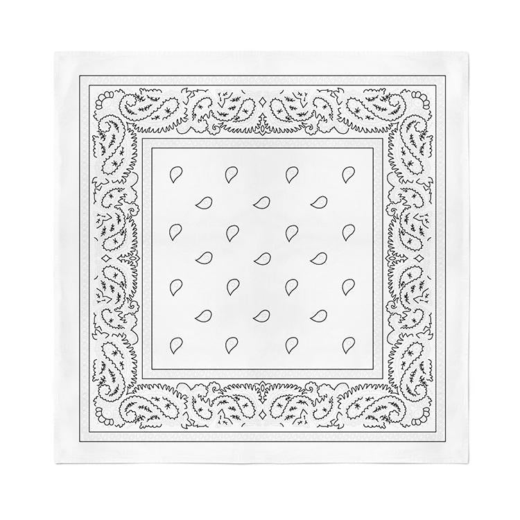 12 Pack POLYESTER Bandanas Solid 22 inches White Bulk Accessories Wholesale
